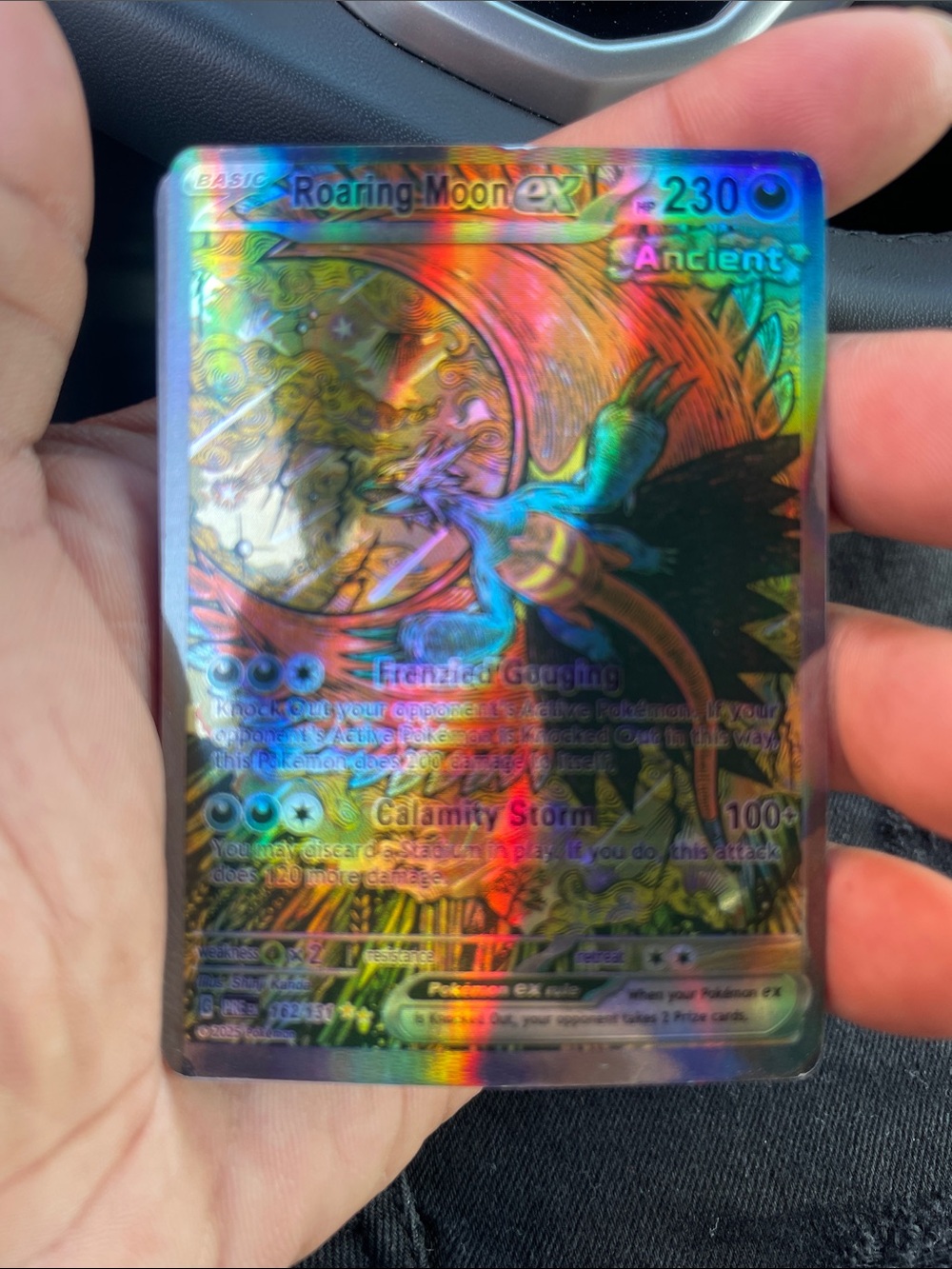 Pokemon Roaring Moon EX Holo Rainbow Foil Collectible Card